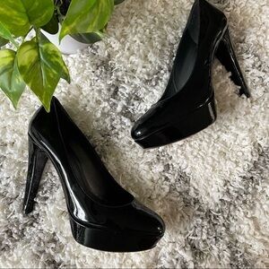 Stuart Weitzman Black Patent Shoes Heels Pumps size 9